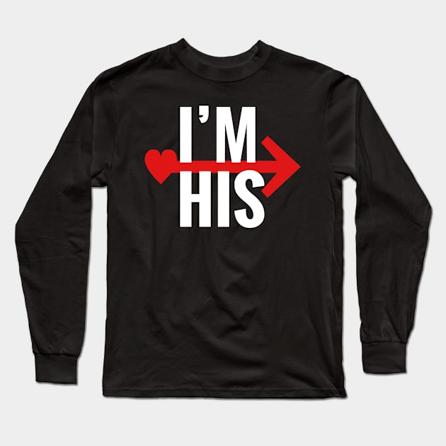 I'm His RIGHT Arrow Black Couple Matching Long Sleeve T-Shirt by faiiryliite